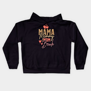 Mama Mommy Mom Bruh Leopard Mothers Day Kids Hoodie